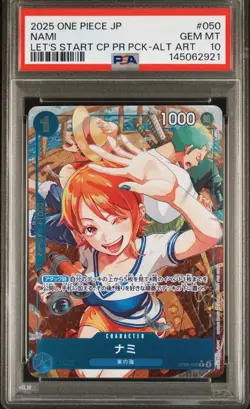 2025 ONE PIECE JPN LET'S START CAMPAIGN PROMOTION PACK ALTERNATE ART NAMI PSA 10 - Image 1