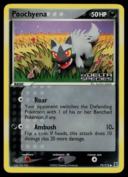 Pokemon Card - Poochyena Delta Species 79/113 Common Reverse Holo Stamped - Image 1