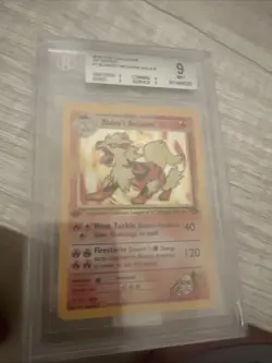 Blaine’s Arcanine BGS 9 First Edition Holo Pokemon TCG Card - Image 1