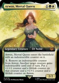 Arwen, Mortal Queen (Extended Art) (Surge Foil) -Foil Near Mint MTG - Image 1