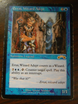 MTG Exodus Rare Ertai, Wizard Adept Played Condition - Image 1