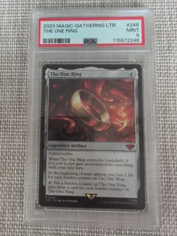 2023 MTG THE LORD OF THE RINGS: TALES OF MIDDLE-EARTH FOIL THE ONE RING PSA 9 - Image 1