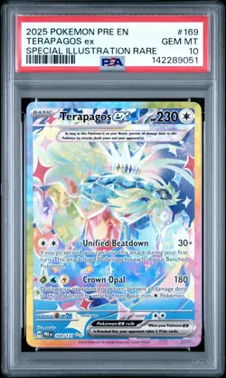 2025 Pokemon S&V Prismatic Evolutions Terapagos ex PSA 10 #169/131 - Image 1