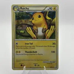 Pokemon HGSS - HeartGold SoulSilver - Raichu - 10/123 - Cracked Ice Holo Rare - - Image 1