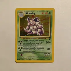 Pokemon TCG Nidoking Base Set 2 Unlimited Holo 11/130 WOTC Vintage 2000 - Image 1