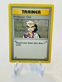 PROFESSOR OAK 1999 Pokemon Base Set SHADOWLESS Uncommon POKEMON 88/102 - Image 1