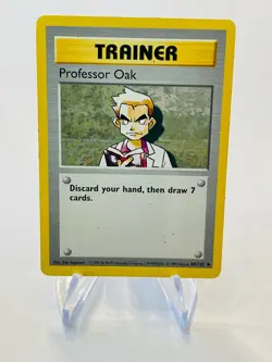PROFESSOR OAK 1999 Pokemon Base Set SHADOWLESS Uncommon POKEMON 88/102 - Image 1