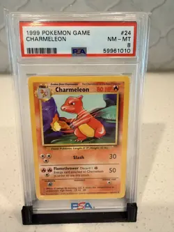 PSA 8 Charmeleon 024/102 Pokemon Base Set Regular NM-MT Free Shipping - Image 1