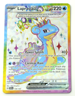 2024 Pokemon LAPRAS EX 158/142 Stellar Crown SCR EN Ultra Rare Holo English NM - Image 1