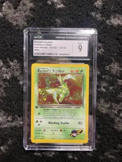 Pokemon Rocket's Scyther Gym Heroes 1st Edition Holo Rare #13 CGC 9 🌀🌀 - Image 1