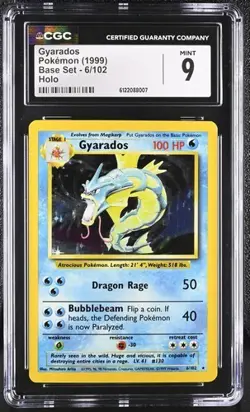 Gyarados *CGC 9* Holo *Base Set* #6 *1999* Vintage * Pokemon - Image 1