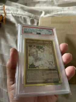 Ash Blossom & Joyous Spring MAGO-EN011 Alternate Art Gold 1st Ed Yugioh PSA 9 - Image 4