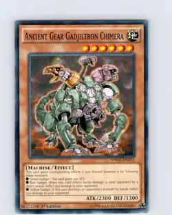 Yu-Gi-Oh TCG Ancient Gear Gadjiltron Chimera SDGR-EN012 1st Edition Common NM - Image 1