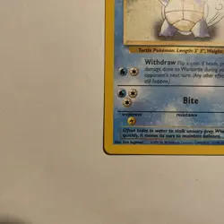 Wartortle Gold W Stamp Stamped Pokemon Card - WOTC Promo - Base 2 - 63/130 - LP - Image 5