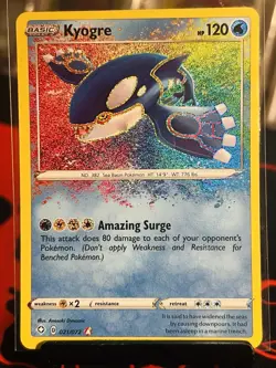 Pokemon Shining Fates Kyogre Holo Rare Card 021/072 NM Mint Condition - Image 1