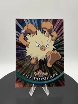 Pokemon Topps Primeape #57 HOLO Textured Foil Black Label Card - Image 1