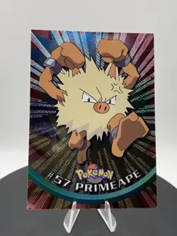 Pokemon Topps Primeape #57 HOLO Textured Foil Black Label Card - Image 4