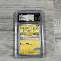 Pokemon Pikachu Black Star Promo Card 214 Illustration Contest 2024 CGC 10 - Image 1