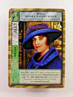 Mrs Sonia Lovecraft - Mythos CCG card (1996 Chaosium) S Ally, New York Cthulhu - Image 1