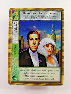 Howard Lovecraft, HP - Mythos CCG card (1996 Chaosium) S Ally, New York Cthulhu - Image 1