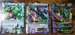 M Rayquaza EX 105/108 + 75 & 76 Roaring Skies Group of 3 Pokemon Cards VLP - Image 1