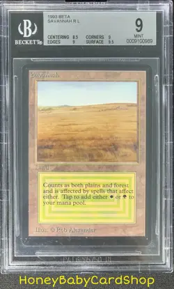 MTG Limited Edition Beta 1993 Savannah BGS 9.0 Mint Old School 93/94 - Image 1