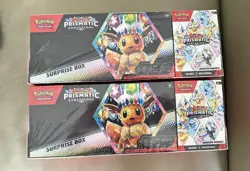 Lot of 2 Pokemon Prismatic Evolutions Surprise Box & Booster Bundle Sams Club - Image 1