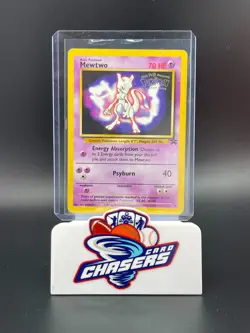 Pokemon TCG Mewtwo Black Star Promo 3 WOTC 1999 WB ‘The First Movie’ Stamp LP - Image 1