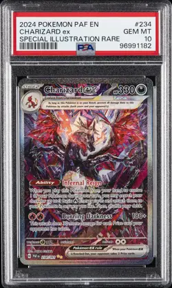 2024 POKEMON PAF EN-PALDEAN FATES SPECIAL ILLUSTRATION RARE CHARIZARD EX PSA 10 - Image 1