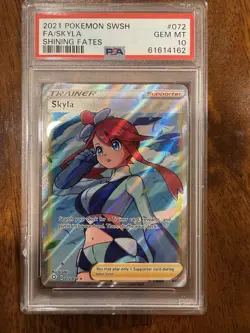 2021 POKEMON SWORD & SHIELD SHINING FATES #072 FULL ART/SKYLA PSA 10 - Image 1