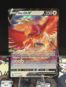 Pokemon TCG: SWSH12 Silver Tempest - Ho-Oh V UR 140/195 - NM+ - Image 1