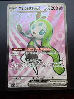 Meloetta ex 159/086 Ultra Rare Black Bolt Pokemon Near Mint - Image 1