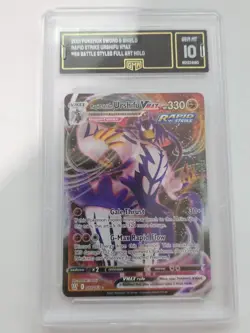 2021 Pokemon Sword and Shield Rapid Strike Urshifu Vmax Full Art Holo GMA 10 - Image 1