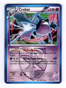 Crobat (Team Plasma) Plasma Storm #55 (2013) Holo NM Pokemon - Image 1