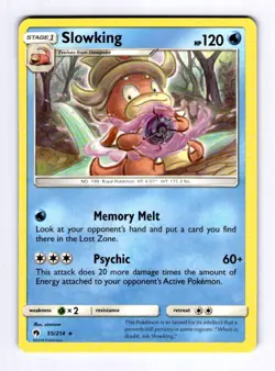 Slowking SM - Lost Thunder #55 (2018) Rare NM Pokemon - Image 1