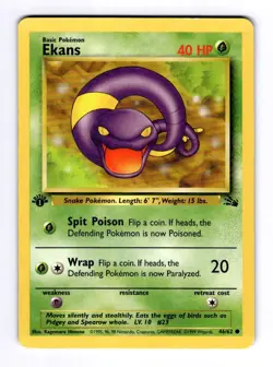 Ekans Fossil #46 (1999) Common 1st Edition NM Pokemon - Image 1