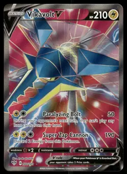 Pokemon Tcg Vikavolt V (Full Art) 180/189 Swsh03: Darkness Ablaze Holo NM - Image 1