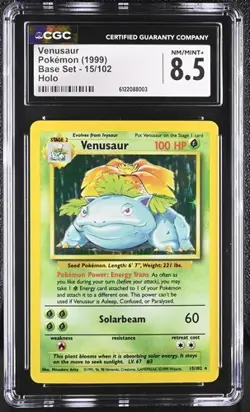 Venusaur *CGC 8.5* Holo *Base Set* #15 *1999* Vintage * Pokemon - Image 1