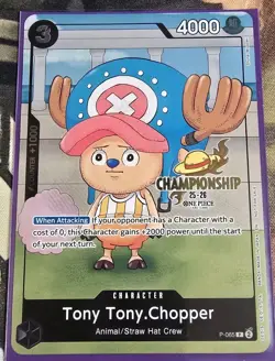 One Piece - Tony Tony Chopper- 2025-2026 Nationals Championship Gold Stamp - Image 1