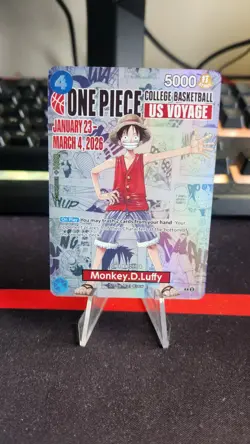 One Piece Mokey D Luffy College Basketball US Voyage Card Rutgers - Image 1