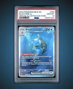PSA 10 Blastoise ex 200/165 MEW EN-151 Special Illustration Rare Pokemon Card - Image 1