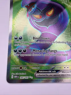 Pokemon TCG Scarlet & Violet Arbok EX Holo Ultra Rare Card 185/165 NM - Image 4