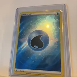 Water Energy (Texture Full Art) 154/159 Ultra Rare Holo NM Pokemon Crown Zenith - Image 4