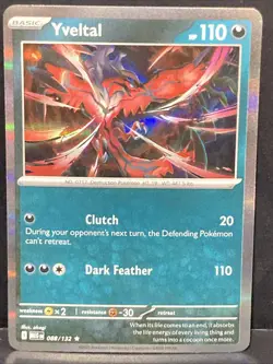Yveltal Pokemon ME01: Mega Evolution Dark Reverse Holo 088/132 Foil TCG - Image 1