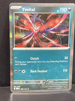 Yveltal Pokemon ME01: Mega Evolution Dark Reverse Holo 088/132 Foil TCG - Image 2