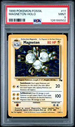 Pokemon Magneton Holo 11/62 | Fossil | PSA 9 - Image 1