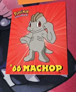 Machop #66 - Navarrete Kanto Buildable Card 2000s Vintage - Pokemon Card - Image 1