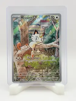 Pokemon TCG Meowth 106/094 IR Holo Me02: Phantasmal Flames 2025 NM - Image 1