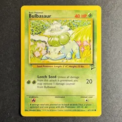 Bulbasaur - 67/130 - Base Set 2 - Pokemon - Common - Played - Image 1