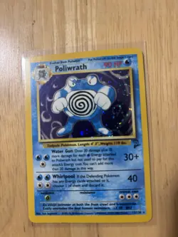 Poliwrath Unlimited Holo Rare Pokemon TCG Base Set 2 15/130 - Image 1
